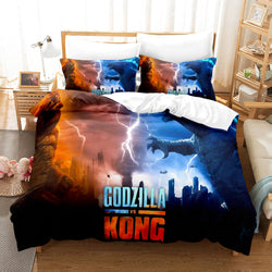 King Kong vs Godzilla Pattern Bedding Set Quilt Covers (Online Order Only)