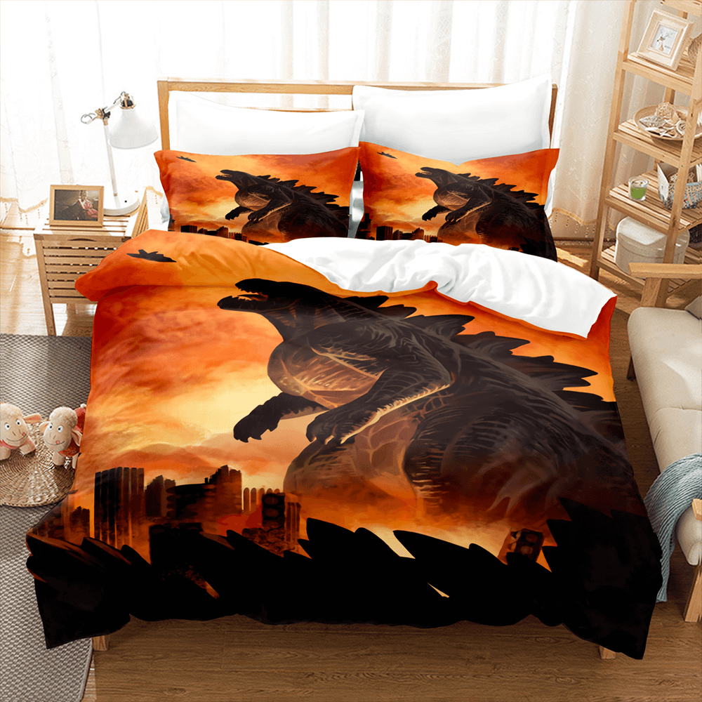 King Kong vs Godzilla Pattern Bedding Set Quilt Covers (Online Order Only)