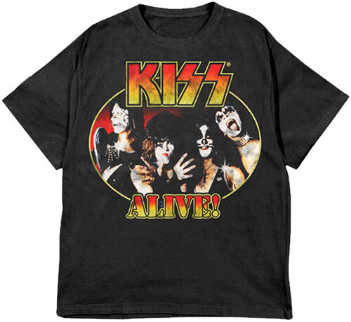 KISS Alive! Portrait Black Unisex Short Sleeve T-shirt 2XL (XX Large Shirt, Black) [T-Shirt] (ONLINE ORDER ONLY)