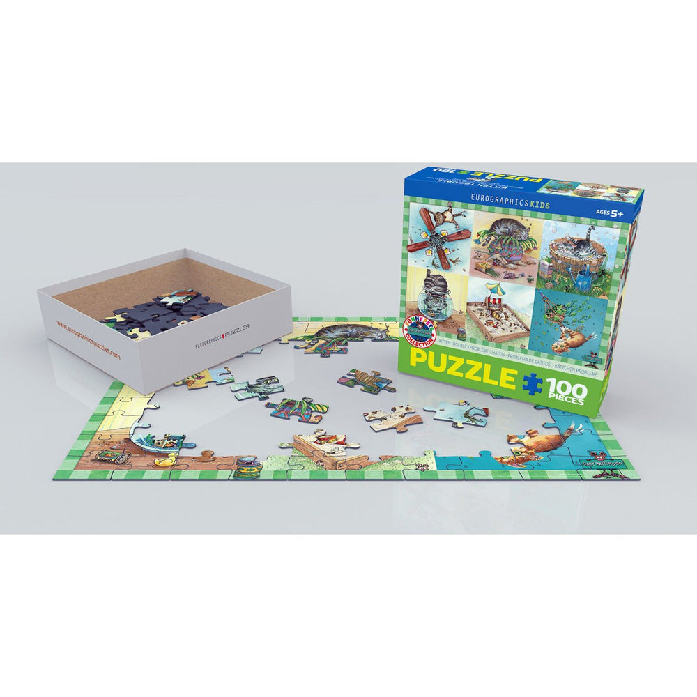 Kitten Trouble 100 Piece Jigsaw Puzzle Eurographics (ONLINE ORDER ONLY)