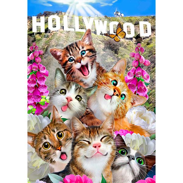 Kittens in Hollywood 200 Piece Wood Jigsaw Puzzle Wooden City (ONLINE ORDER ONLY)