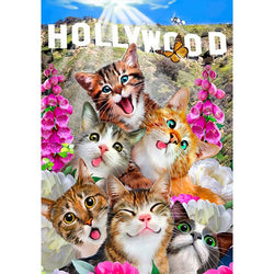 Kittens in Hollywood 200 Piece Wood Jigsaw Puzzle Wooden City (ONLINE ORDER ONLY)