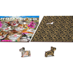Kittens in Hollywood 75 Piece Wood Jigsaw Puzzle Wooden City (ONLINE ORDER ONLY)