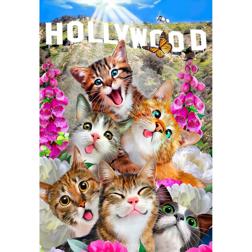 Kittens in Hollywood 75 Piece Wood Jigsaw Puzzle Wooden City (ONLINE ORDER ONLY)