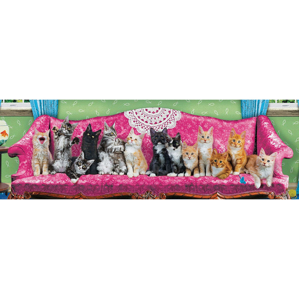 Kitty Cat Couch 1000 Piece Panoramic Jigsaw Puzzle Eurographics (ONLINE ORDER ONLY)