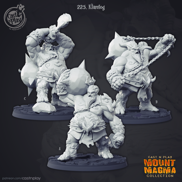 3D Printed Cast n Play Mount Magma Collection - Klamlog 28mm 32mm D&D (Online Only)