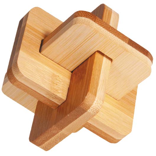 Kniffel Cross 3D Bamboo Puzzle Fridolin (ONLINE ORDER ONLY)