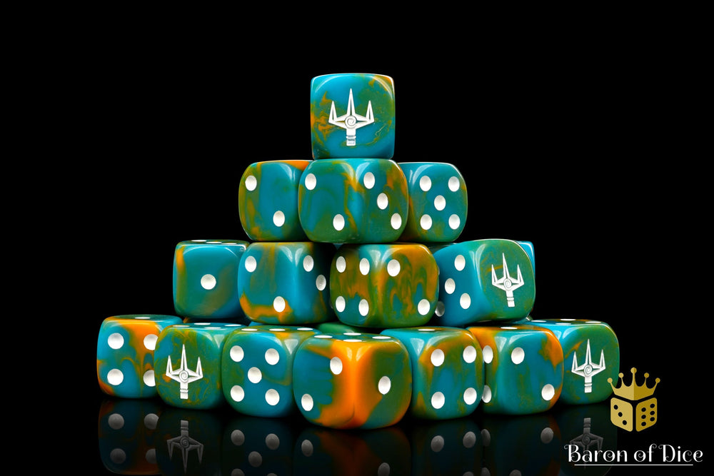 Kings of War: Trident Realm - Official Dice Set (ONLINE ORDER ONLY)