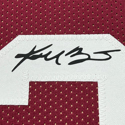 Framed Facsimile Autographed Kobe Bryant 35x39 Lower Merion Maroon Reprint Laser Auto High School Basketball Jersey (ONLINE ORDER ONLY)
