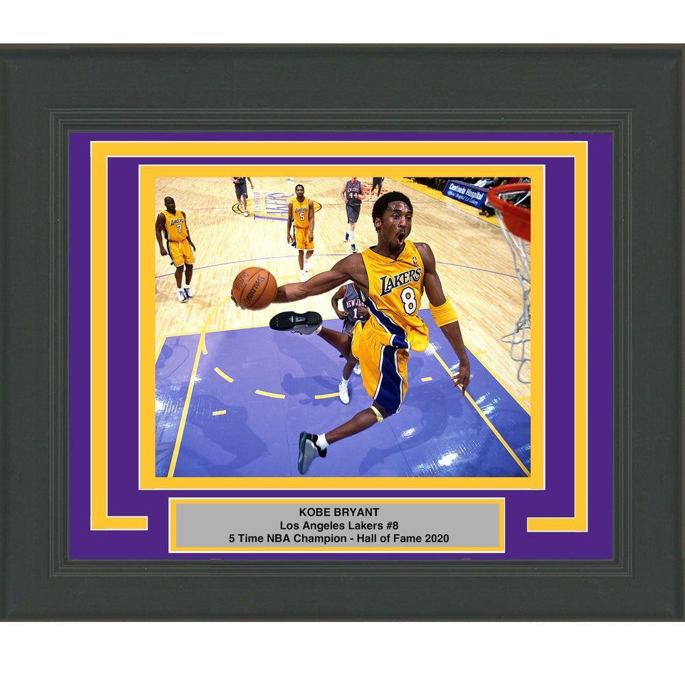 Framed Kobe Bryant Los Angeles Lakers 8x10 Basketball Photo (ONLINE ORDER ONLY)
