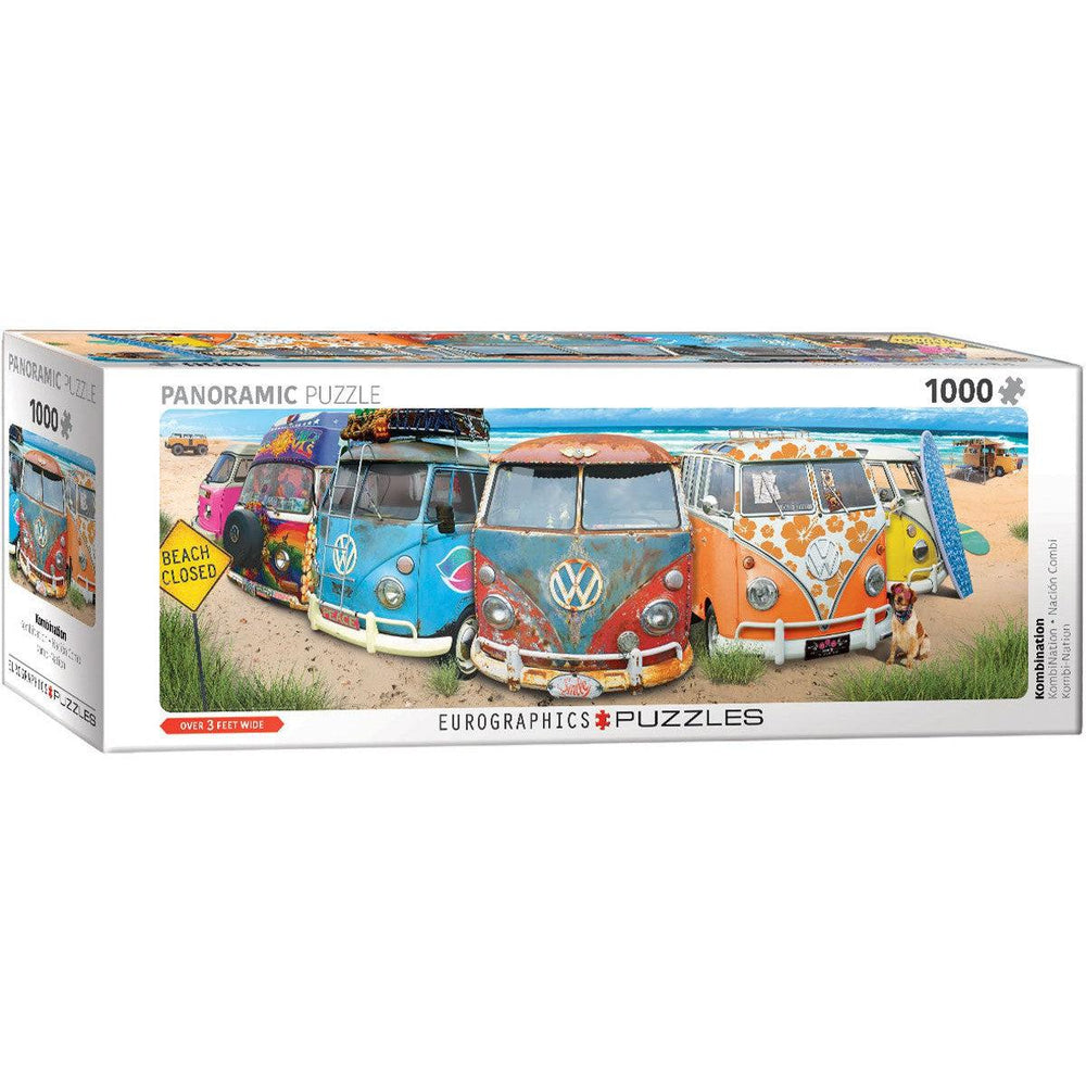 Kombination VW Bus 1000 Piece Panoramic Jigsaw Puzzle Eurographics (ONLINE ORDER ONLY)