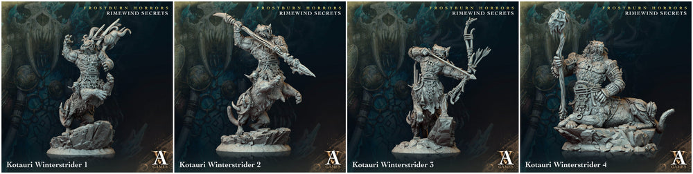 3D Printed Archvillain Games Frostburn Horrors Rimewind Secrets - Kotauri Winterstrider 28mm 32mm D&D (Online Only)