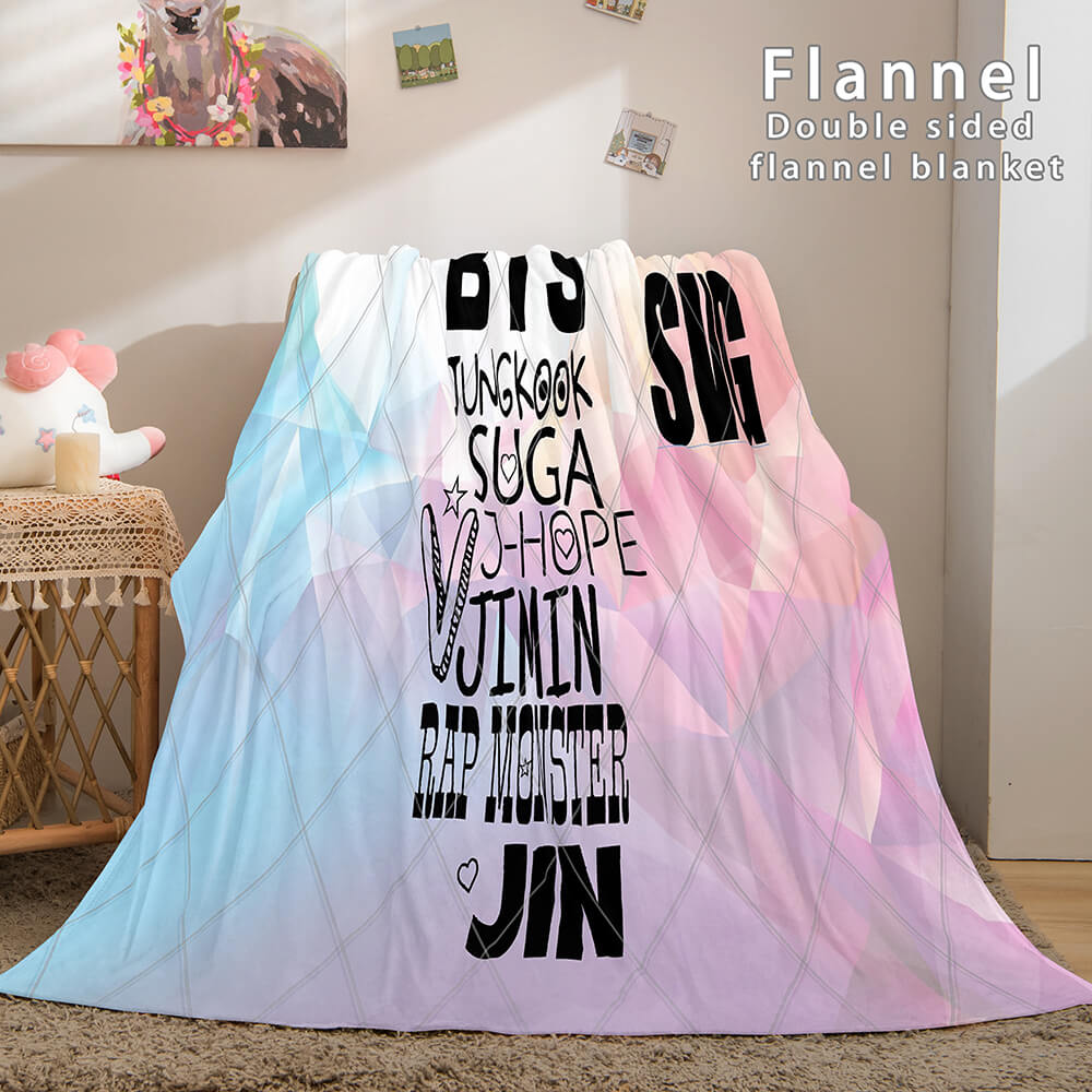 Kpop BTS Butter Bangtan Boys Cosplay Flannel Blanket Bedding Sets (Online Order Only)