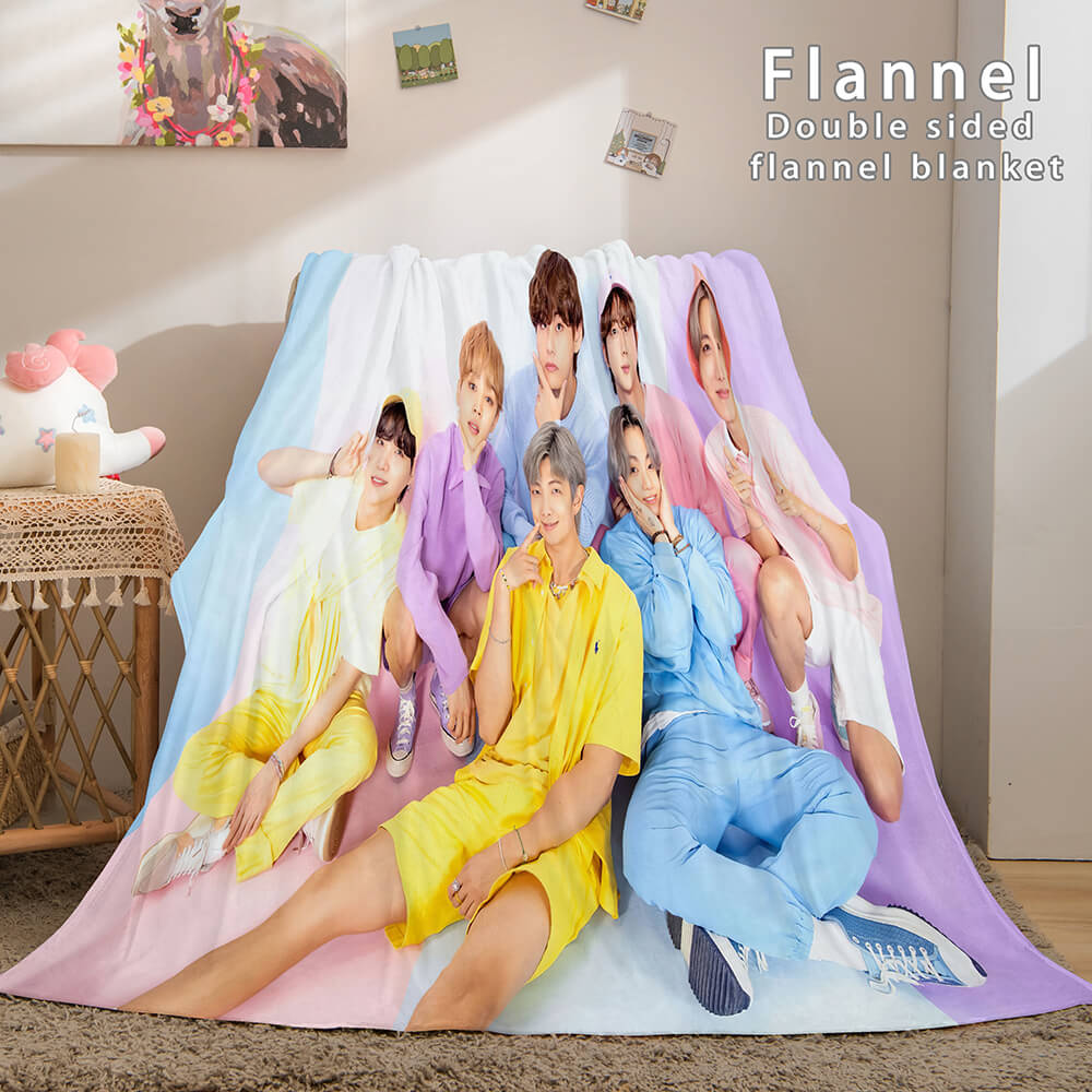 Kpop BTS Butter Bangtan Boys Cosplay Flannel Blanket Bedding Sets (Online Order Only)