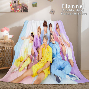 Kpop BTS Butter Bangtan Boys Cosplay Flannel Blanket Bedding Sets (Online Order Only)