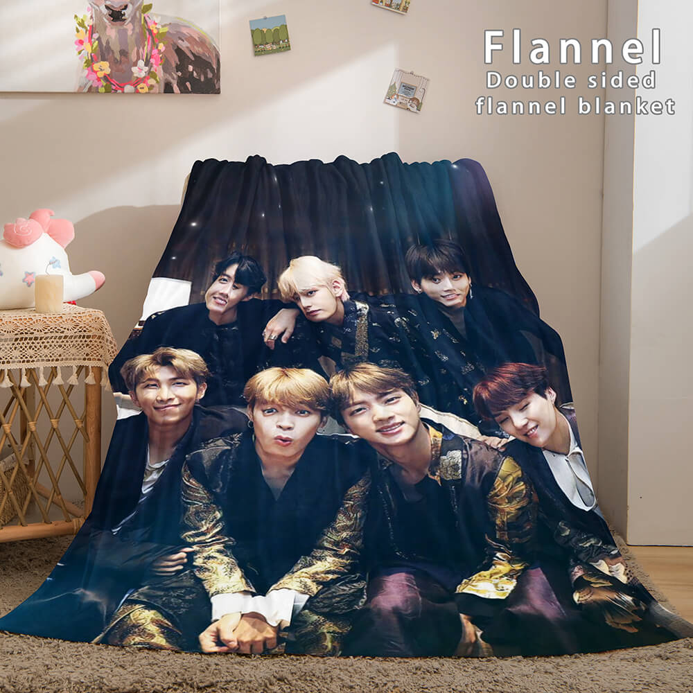 Kpop BTS Butter Bangtan Boys Cosplay Flannel Blanket Bedding Sets (Online Order Only)