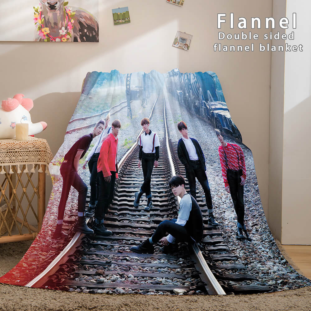 Kpop BTS Butter Bangtan Boys Cosplay Flannel Blanket Bedding Sets (Online Order Only)