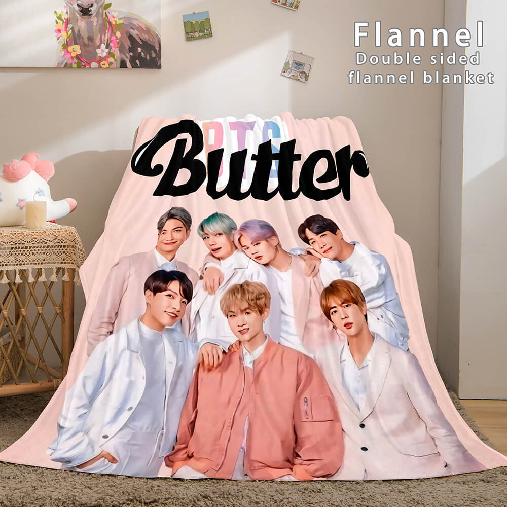 Kpop BTS Butter Bangtan Boys Cosplay Flannel Blanket (Online Order Only)