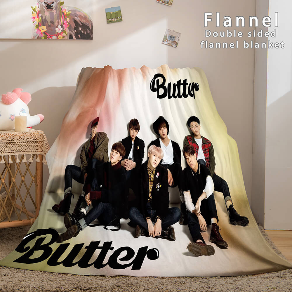 Kpop BTS Butter Bangtan Boys Cosplay Flannel Blanket (Online Order Only)