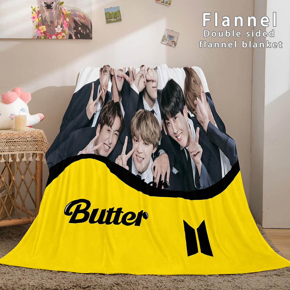 Kpop BTS Butter Bangtan Boys Cosplay Flannel Blanket (Online Order Only)