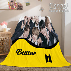 Kpop BTS Butter Bangtan Boys Cosplay Flannel Blanket (Online Order Only)