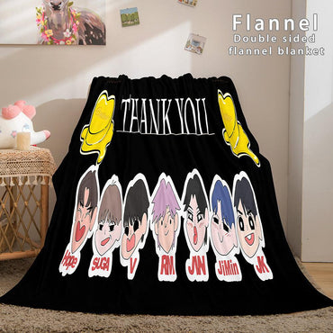 BTS Butter Bangtan Boys Flannel Fleece Blanket (Online Order Only)