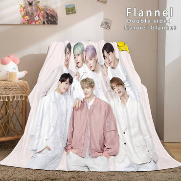 BTS Butter Bangtan Boys Flannel Fleece Blanket (Online Order Only)