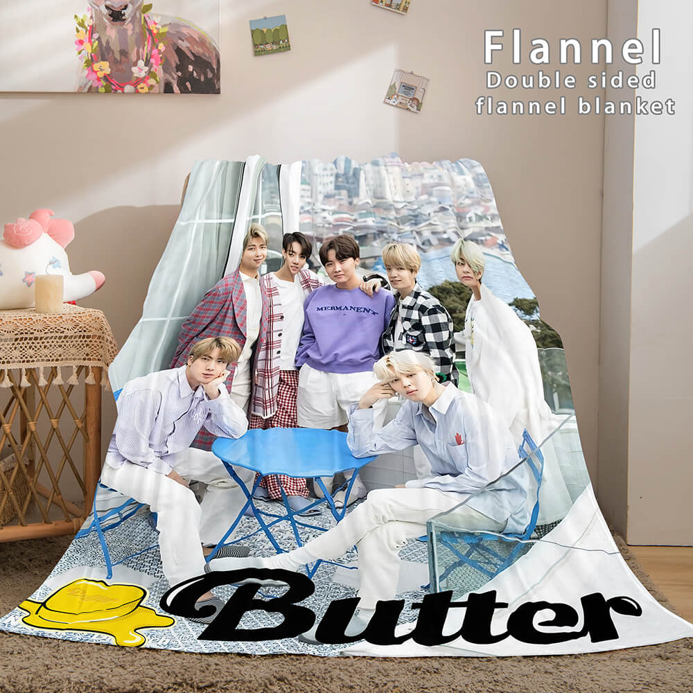 Kpop BTS Butter Cosplay Flannel Blanket (Online Order Only)