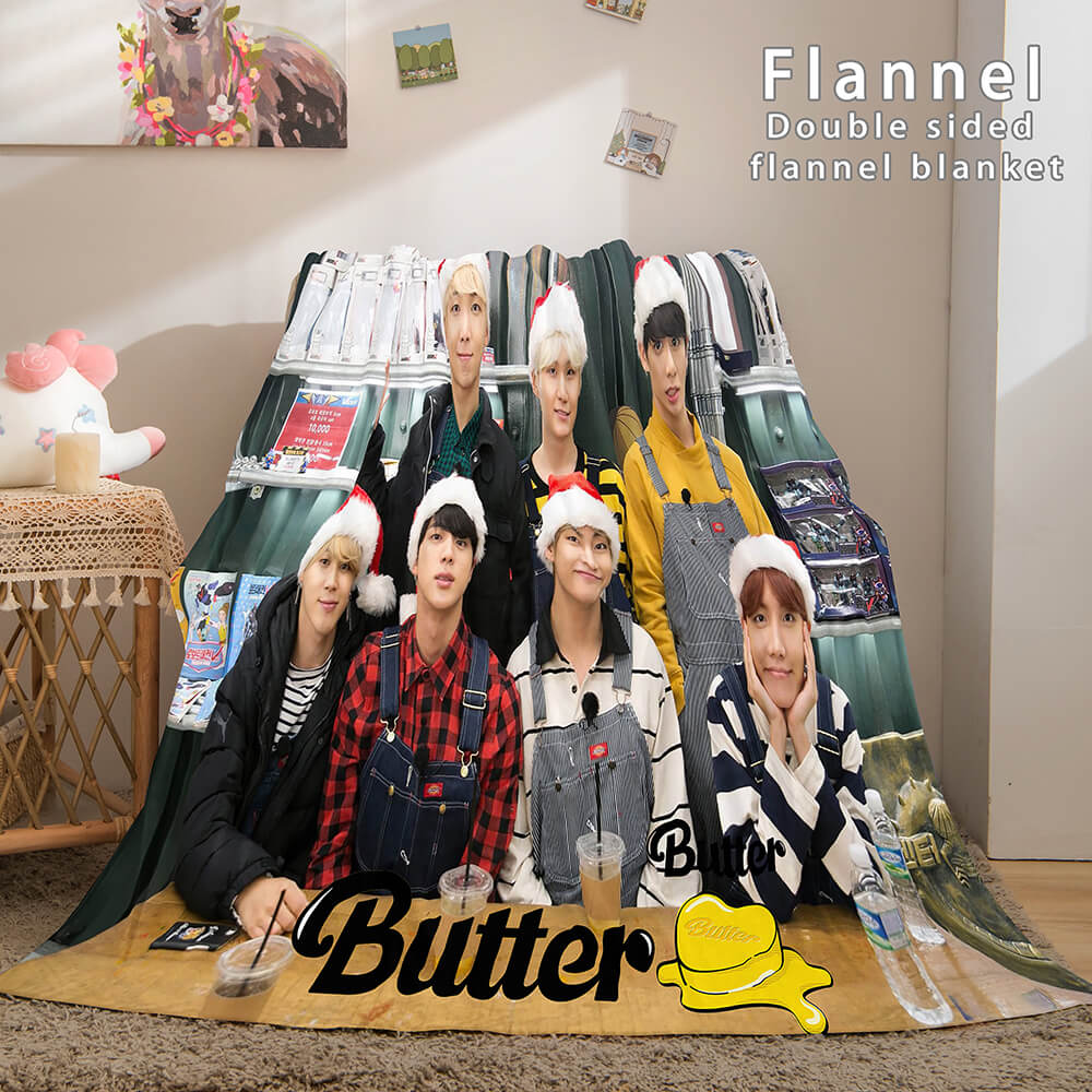 Kpop BTS Butter Cosplay Flannel Blanket (Online Order Only)