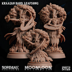 3D Printed Sordane Publishing Kraal'an Bard Leafsong Moonsoon 28 32mm D&D (Online Only)