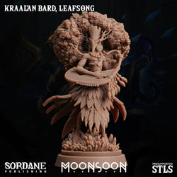 3D Printed Sordane Publishing Kraal'an Bard Leafsong Moonsoon 28 32mm D&D (Online Only)