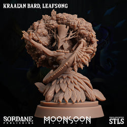 3D Printed Sordane Publishing Kraal'an Bard Leafsong Moonsoon 28 32mm D&D (Online Only)