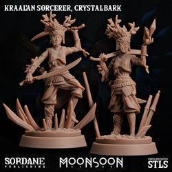 3D Printed Sordane Publishing Kraal'an Sorcerer Crystalbark Moonsoon 28 32mm D&D (Online Only)
