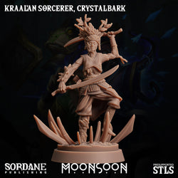 3D Printed Sordane Publishing Kraal'an Sorcerer Crystalbark Moonsoon 28 32mm D&D (Online Only)