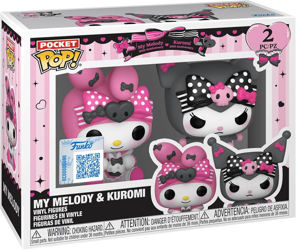 Sanrio My Melody 50th and Kuromi 20th Anniversary Funko Pocket Pop! Key Chain 2-Pack -Specialty Series (ONLINE ORDER ONLY)