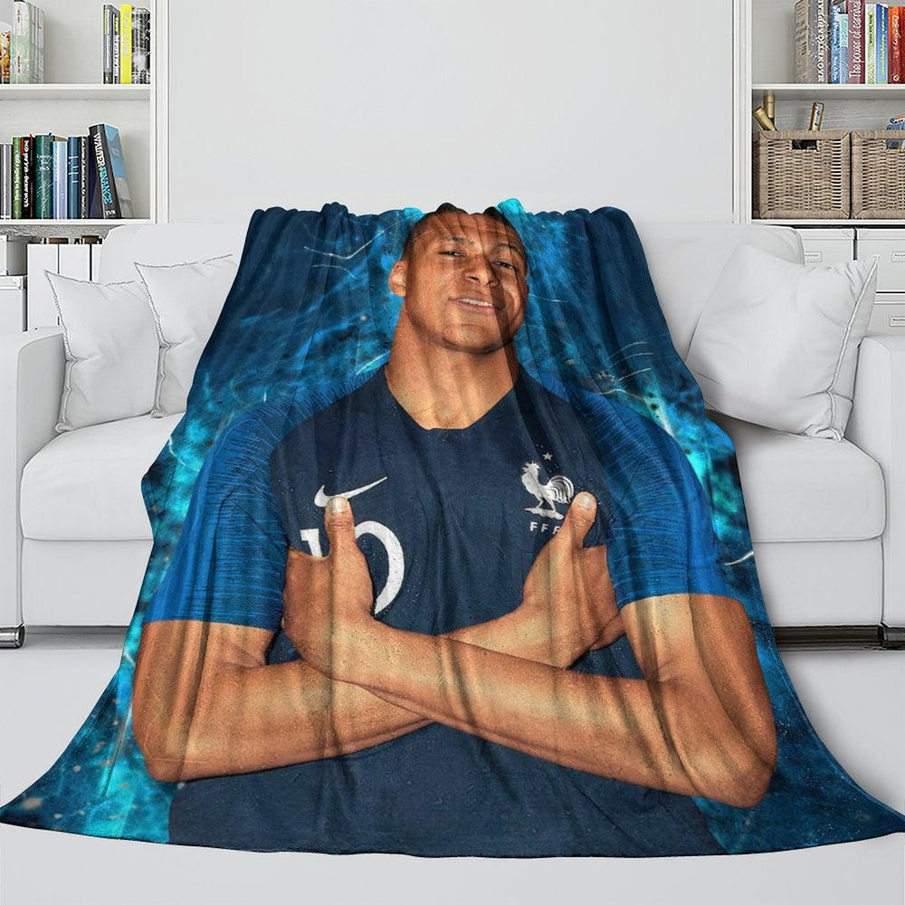 Kylian Mbappé Blanket Flannel Throw Room Decoration (Online Order Only)