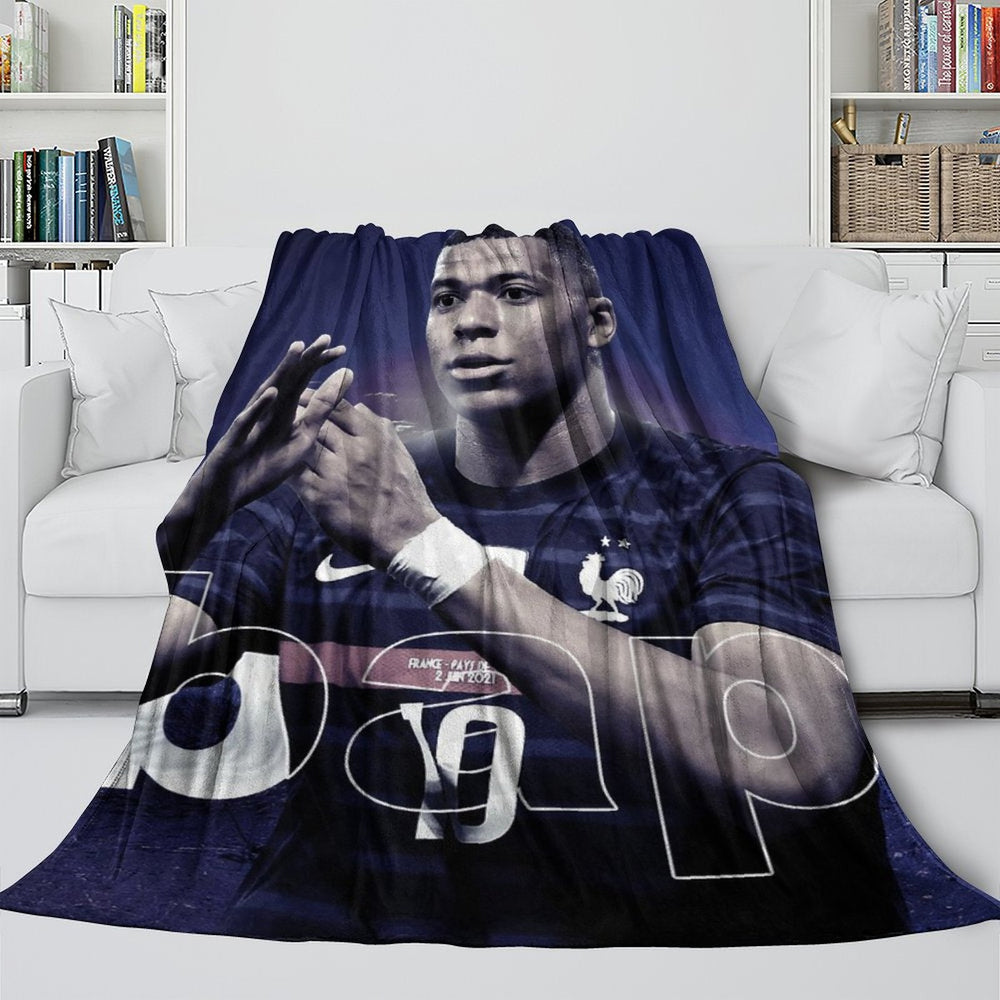 Kylian Mbappé Blanket Flannel Throw Room Decoration (Online Order Only)