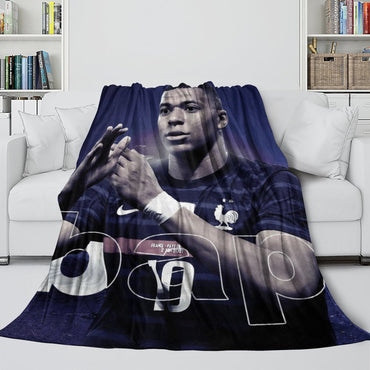 Kylian Mbappé Blanket Flannel Throw Room Decoration (Online Order Only)
