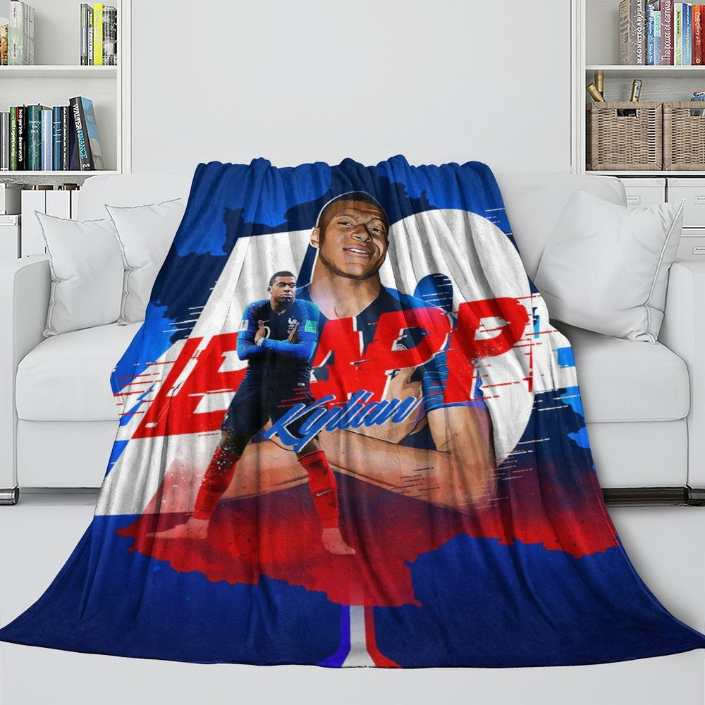 Kylian Mbappé Blanket Flannel Throw Room Decoration (Online Order Only)