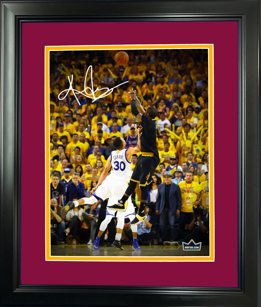 Framed Kyrie Irving 2016 Finals  The Shot Facsimile Laser Engraved Signature Auto 11"x14" Basketball Photo HOFSM Holo (ONLINE ORDER ONLY)