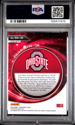 Graded 2024 Panini Prizm Draft Picks Julian Sayin #SOJS Student Orientation Red Ice Rookie RC Football Card PSA 10 Gem Mint (ONLINE ORDER ONLY)