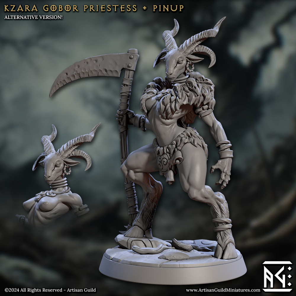3D Printed Artisan Guild Kzara Gobor Priestess Rise of the Beastmen Set 28mm 32mm (Online Only)