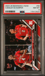 Graded 2024 Topps Bowman U Now Dylan Harper/Ace Bailey #60 Rookie RC Basketball Card PSA 8 Near Mint (ONLINE ORDER ONLY)