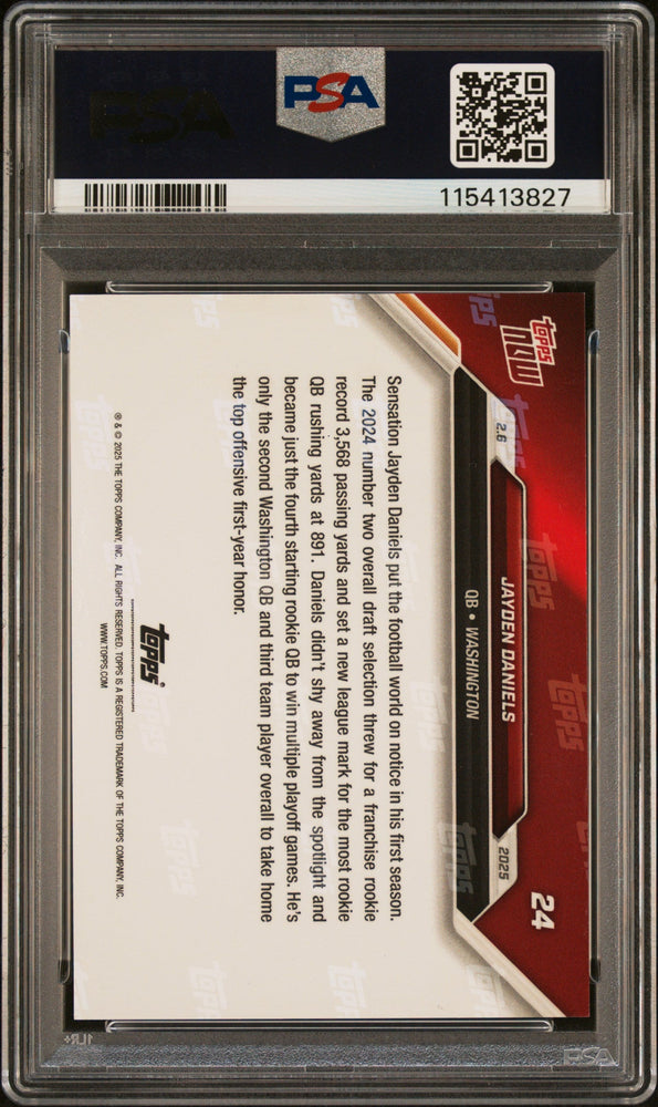 Graded 2024 Topps Now Jayden Daniels #24 Rookie RC Football Card PSA 5 Excellent (ONLINE ORDER ONLY)