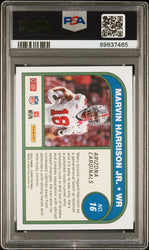 Graded 2024 Panini Score Marvin Harrison Jr #16 Protential Rookie RC Football Card PSA 10 Gem Mint (ONLINE ORDER ONLY)