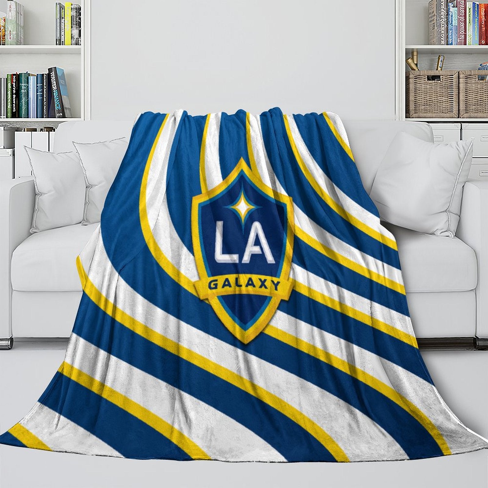 LA Galaxy Blanket Flannel Fleece Throw Room Decoration (Online Order Only)