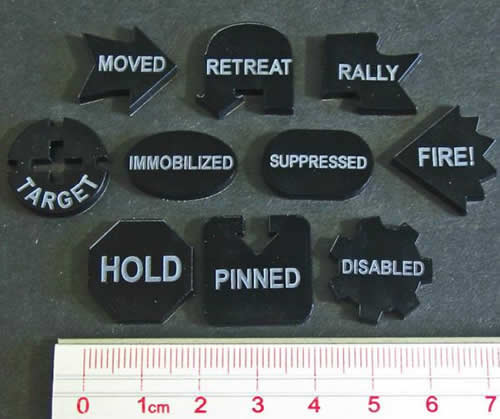 LAOJPL1194BLK Command Token Set II Black (10) Litko Game Accessories (ONLINE ORDER ONLY)