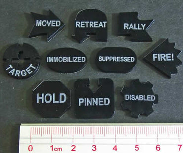 LAOJPL1194BLK Command Token Set II Black (10) Litko Game Accessories (ONLINE ORDER ONLY)