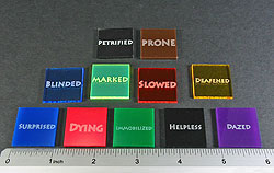 LAOTS091 Fantasy RPG Condition Tokens, Players Set (ONLINE ORDER ONLY)