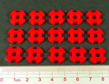 LAOTS391RED Net Hacker Tracking Game Tokens Red (15) (ONLINE ORDER ONLY)